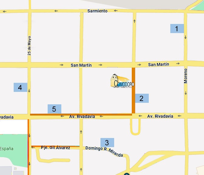 Grafico estacionamiento cercano al hotel